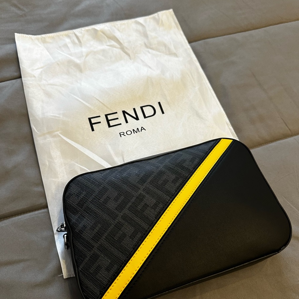 Fendi Black and Yellow Men's Bag